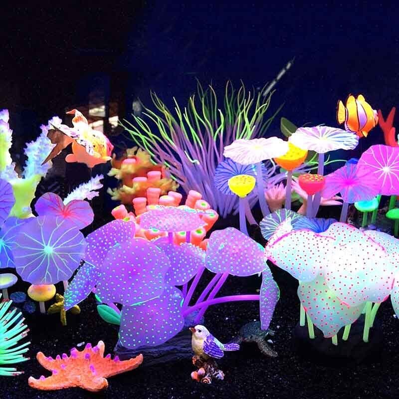 Live Plant Aquarium - Siliconen gloeiende landschapsschijnwerpers voor aquarium, kunstmatige
