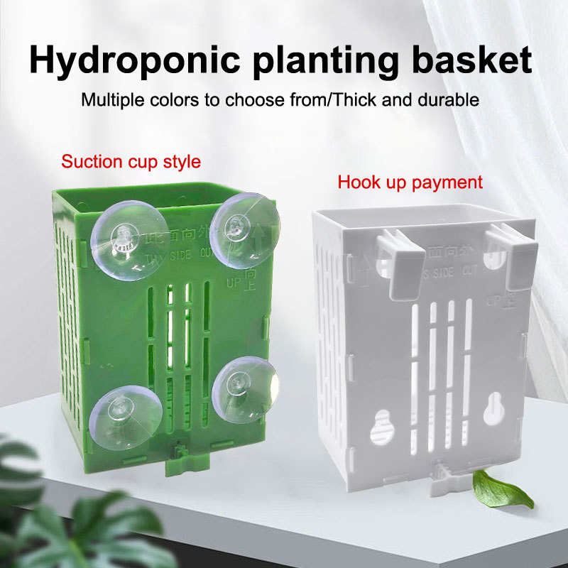 Plant Aquarium Pot - Hangende zuignaphaak Aquariumplantenhouder Plastic Aquarium Planter