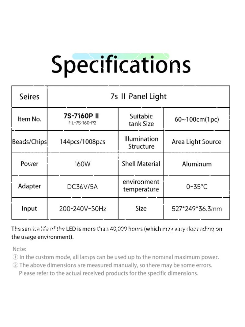 Aquarium LED-verlichting 160W  - Aquarium Plant Light recensie en prijs